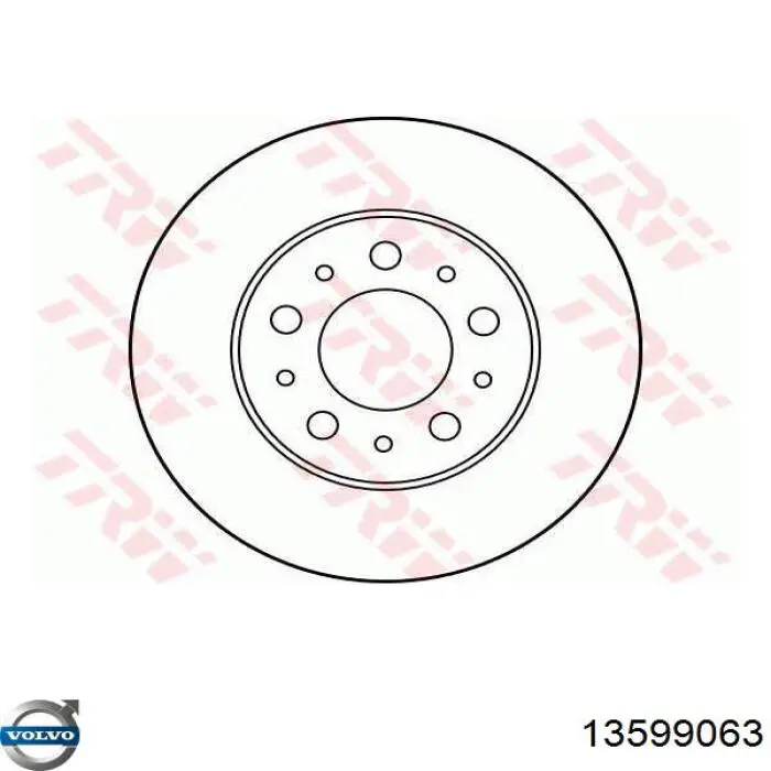 Диск гальмівний передній 13599063 Volvo