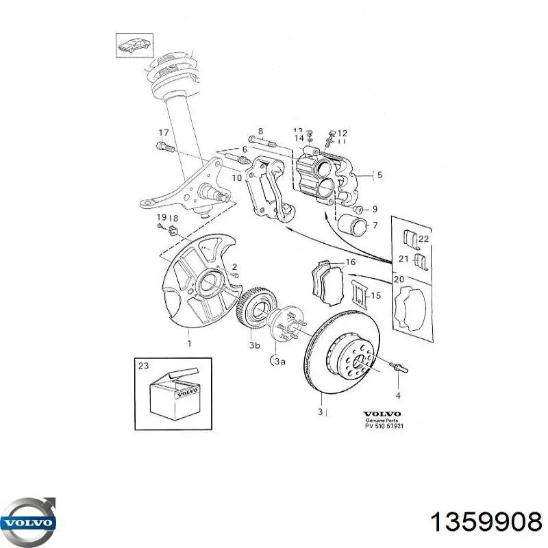 Диск переднього гальма Volvo 1359908 ціна, від 37.49 USD