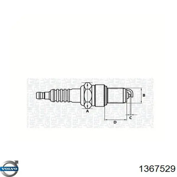 Свічки запалювання 1367529 Volvo