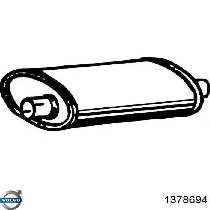 Вихлопна труба Volvo 1378694 ціна, від 59.89 USD