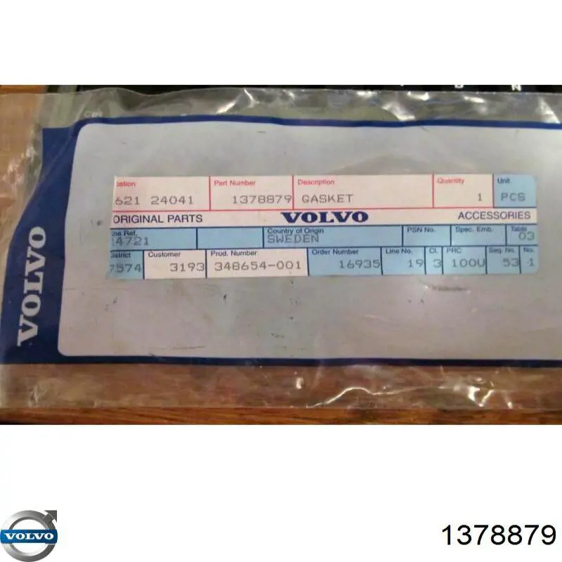 Прокладка впускного колектора Volvo 1378879 ціна, від 3.88 USD
