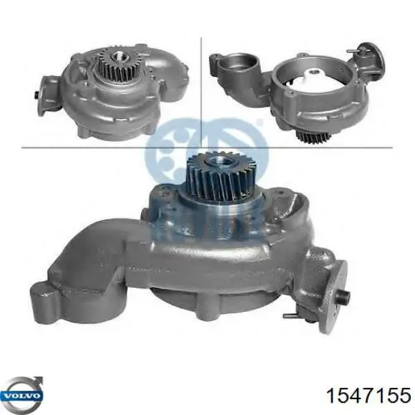 Помпа водяна, корпус Volvo 1547155 ціна, від 161.70 USD