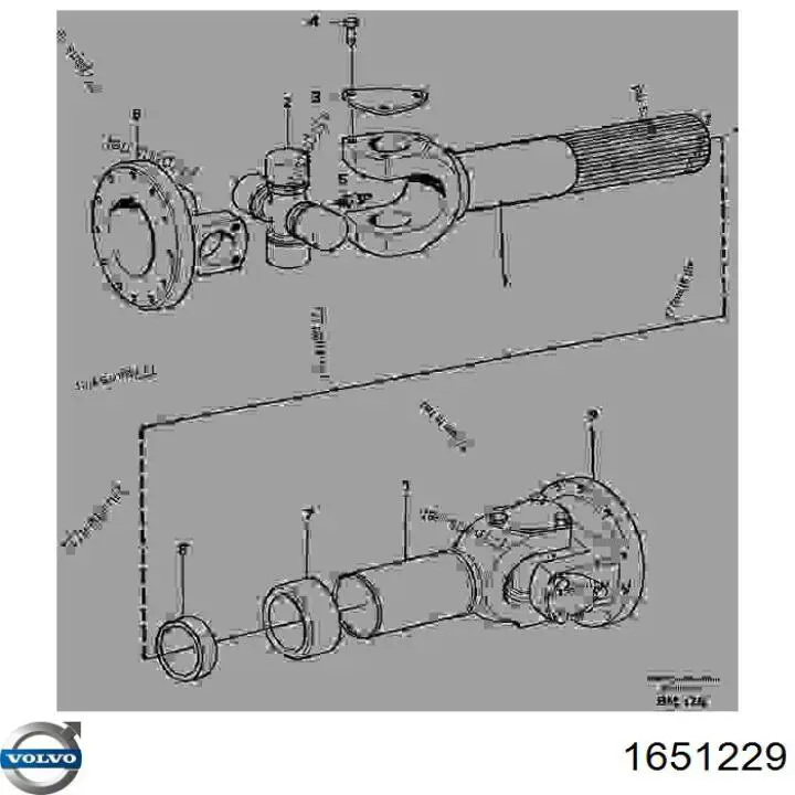 Хрестовина карданного валу 1651229 Volvo