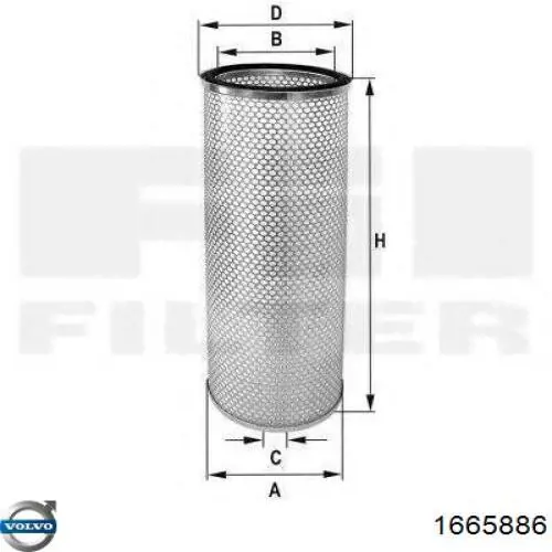 Купити 1665886 Volvo Автомобільний фільтр повітря
