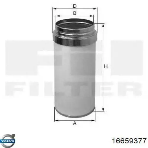 Елемент повітряного фільтра Volvo 16659377 ціна, від 50.79 USD