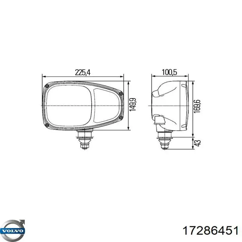 Купити 17286451 Volvo Фара передня права