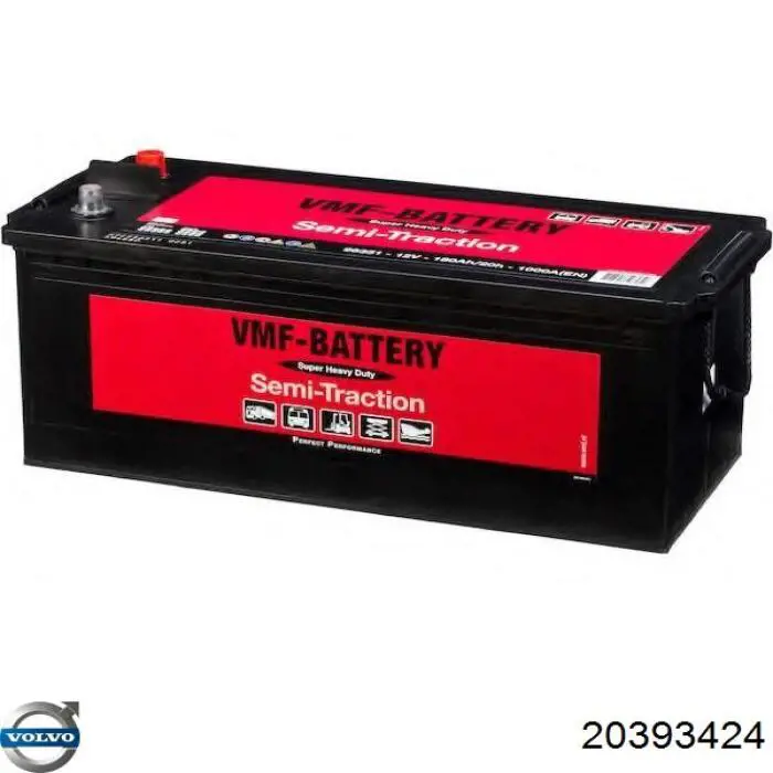 Батарея акумуляторна Volvo 20393424 ціна, від 266.99 USD
