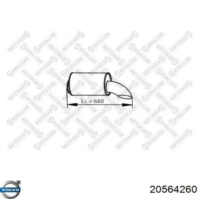 Глушник, задня частина 20564260 Volvo