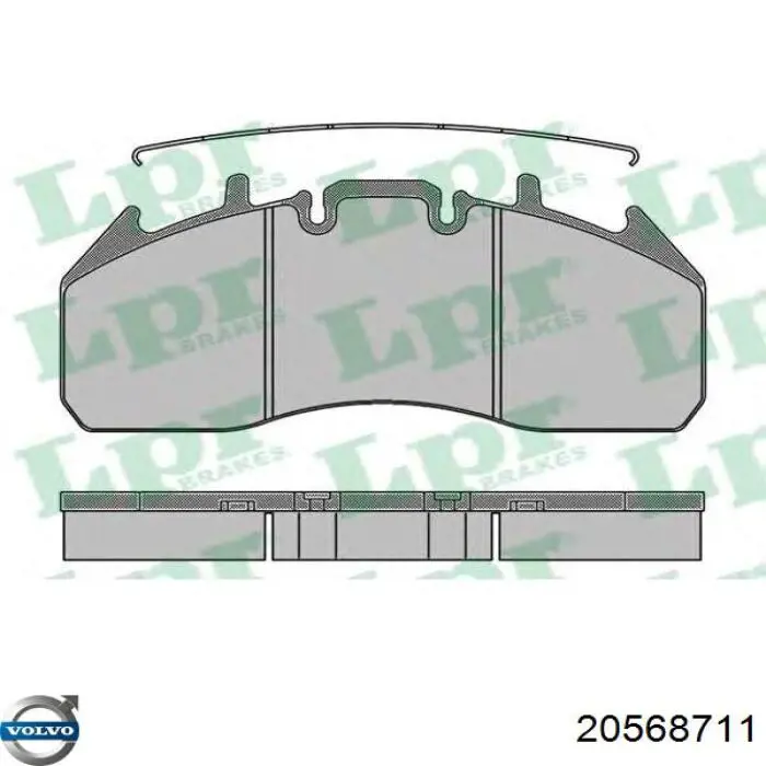 Гальмівні колодки Volvo 20568711 ціна, від 79.65 USD