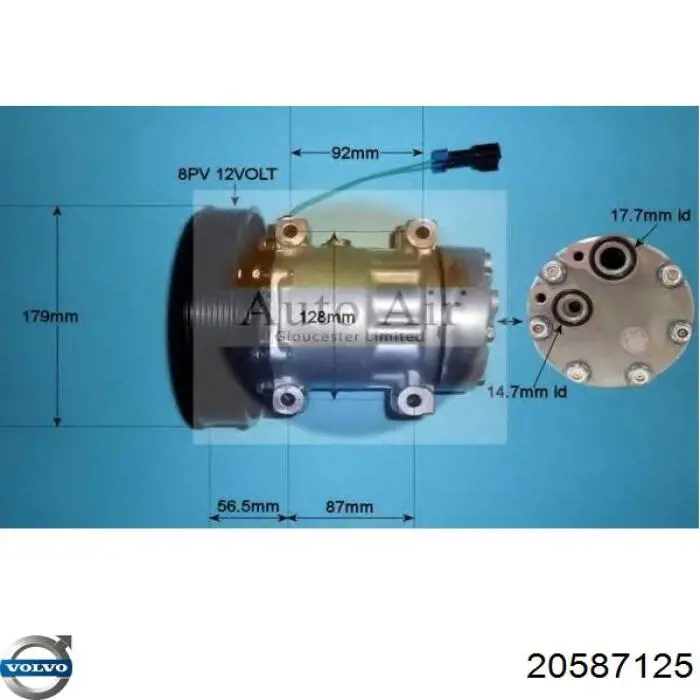 Купити 20587125 Volvo Компресор кліматичної установки