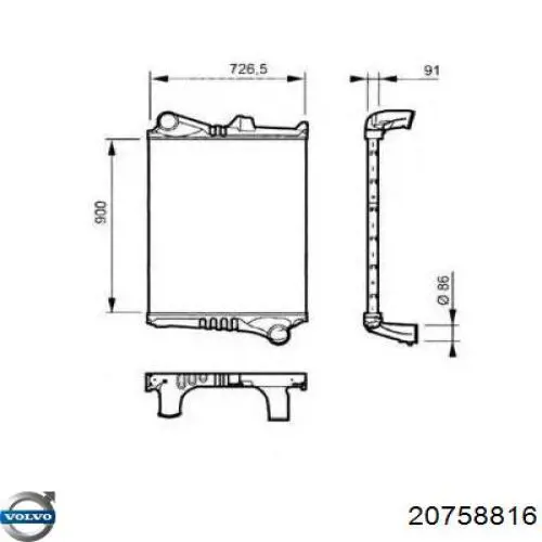 Інтеркулер 20758816 Volvo