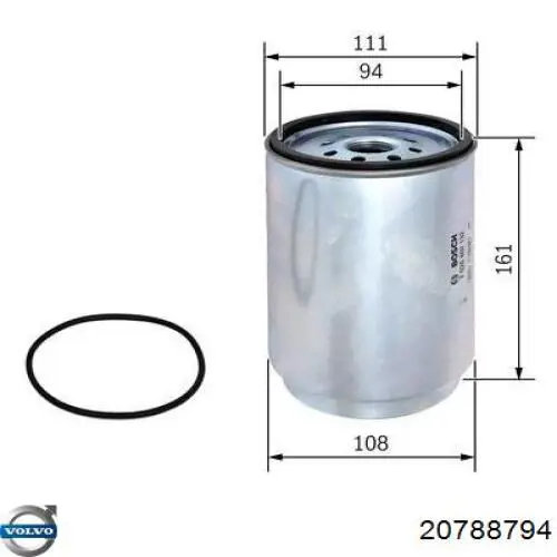 Фільтр тонкого очищення палива Volvo 20788794 ціна, від 27.40 USD