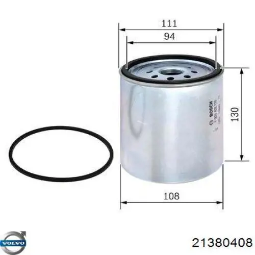 Купити 21380408 Volvo Фільтр-відстійник палива грубої очистки