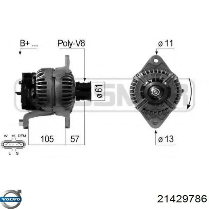Підшипник стартера Volvo 21429786 ціна, від 2.89 USD