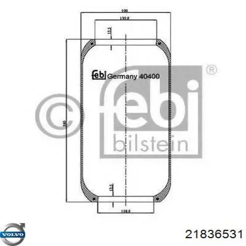 Купити SP5567075 Sampa Otomotiv‏ Пневмоподушка/Пневморессора моста