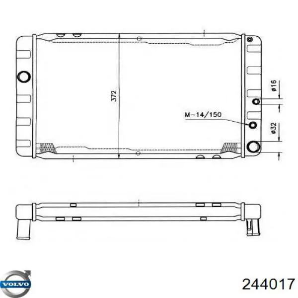 Радіатор основний Volvo 9031079 ціна, від 277.71 USD