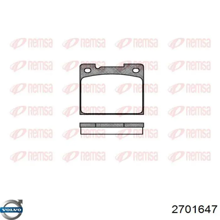 Колодки гальмові задні, дискові 2701647 Volvo