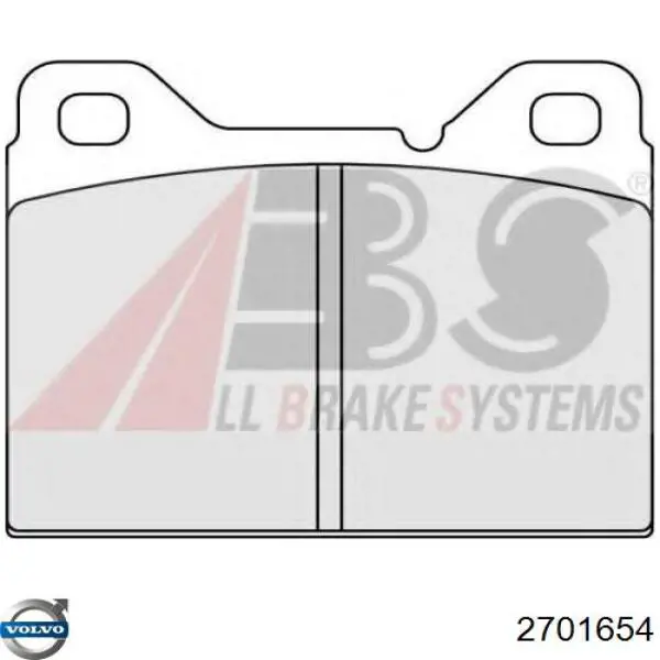 Колодки гальмівні передні, дискові 2701654 Volvo