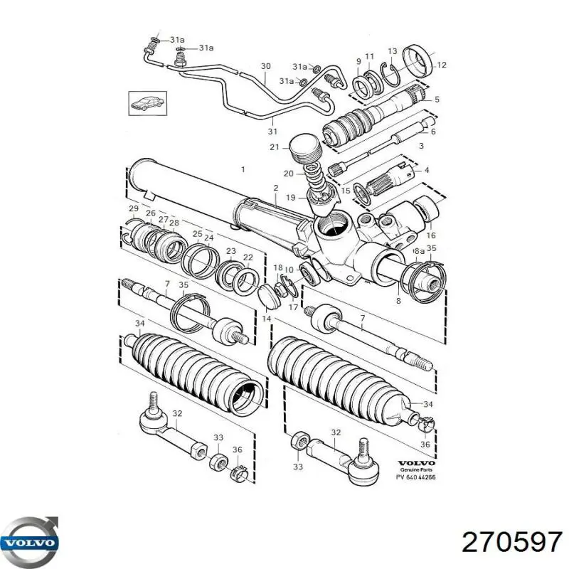 Пильник рульової тяги Volvo 270597 ціна, від 9.15 USD