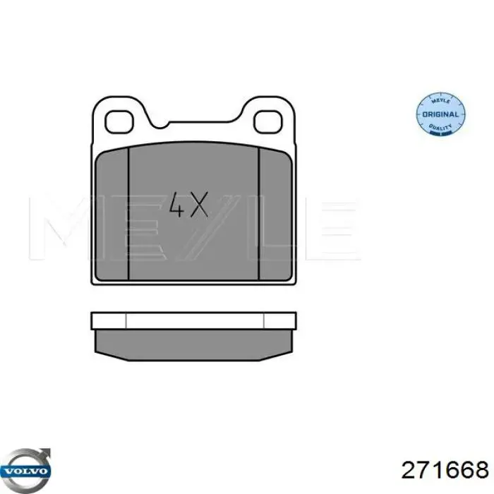 Задні гальмівні колодки Volvo 271668 ціна, від 15.58 USD