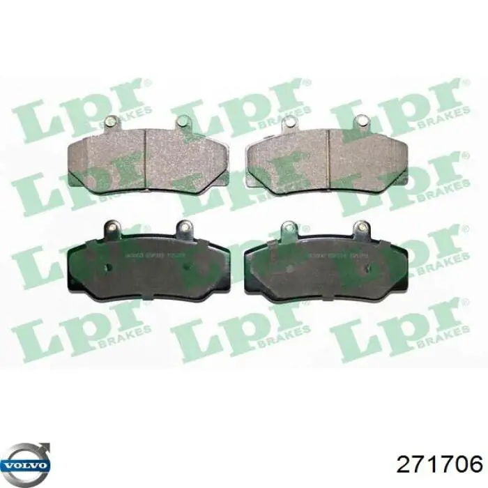Гальмівні колодки Volvo 271706 ціна, від 20.26 USD