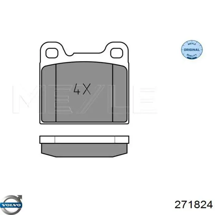 Задні гальмівні колодки Volvo 271824 ціна, від 15.21 USD