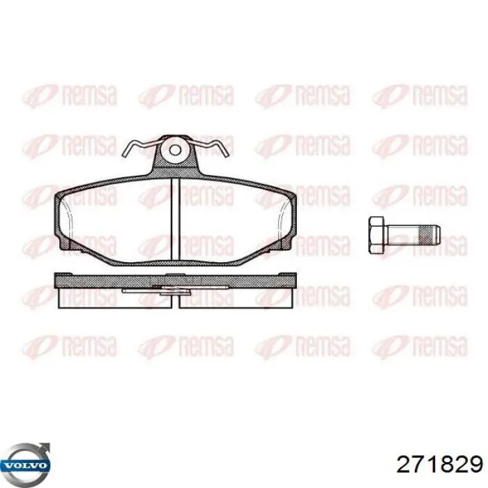 271829 Volvo колодки гальмові задні, дискові