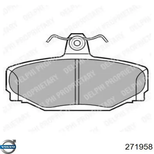 Колодки гальмові задні, дискові 271958 Volvo