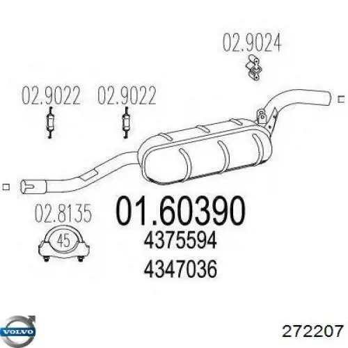 Купити 272207 Volvo Свічка запалювання