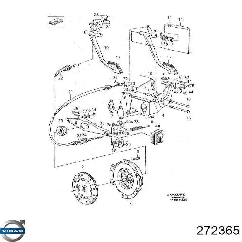 Трос зчеплення Volvo 272365 ціна, від 14.64 USD