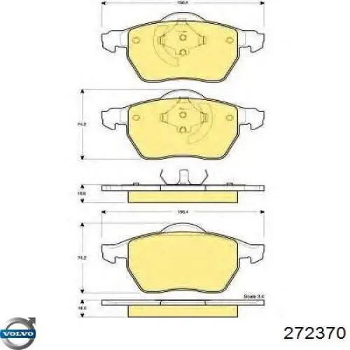 Гальмівні колодки Volvo 272370 ціна, від 29.40 USD