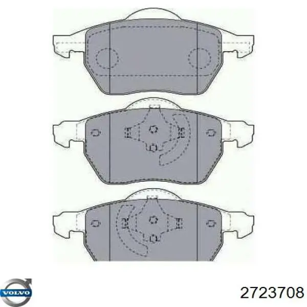 Колодки гальмівні передні, дискові 2723708 Volvo