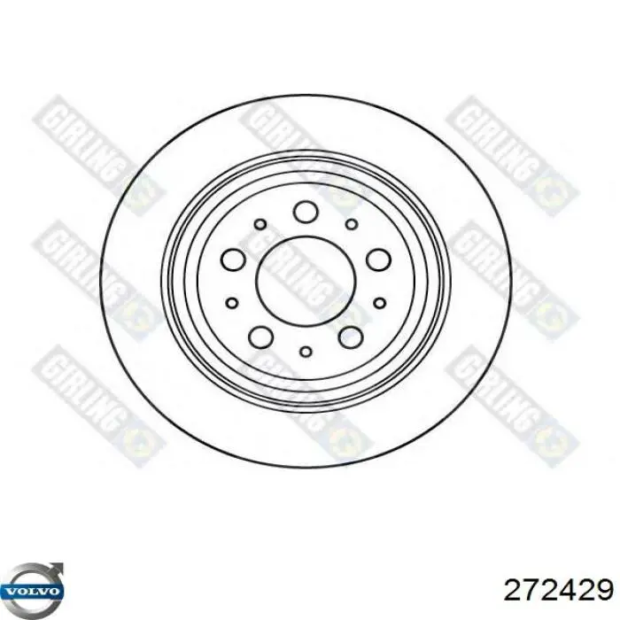 Купити 272429 Volvo Диск заднього гальма