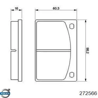 Купити 272566 Volvo Колодки гальмівні передні, дискові