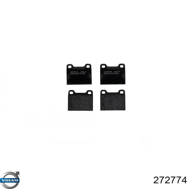 Задні гальмівні колодки Volvo 272774 ціна, від 15.58 USD