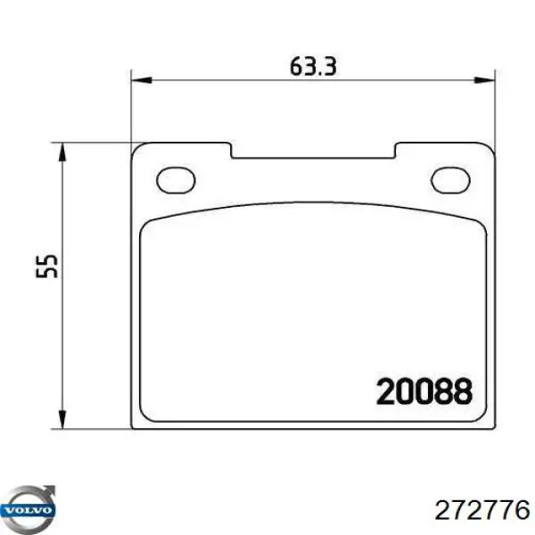 Купити 272776 Volvo Задні колодки