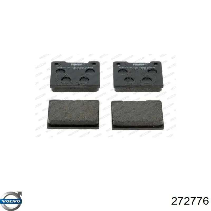 Задні гальмівні колодки Volvo 272776 ціна, від 19.69 USD
