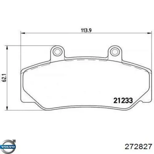 Тормозні колодки Volvo 272827