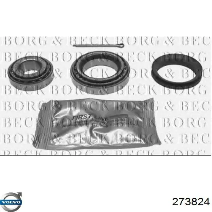 Комплект підшипник маточини передньої Volvo 273824 ціна, від 7.64 USD