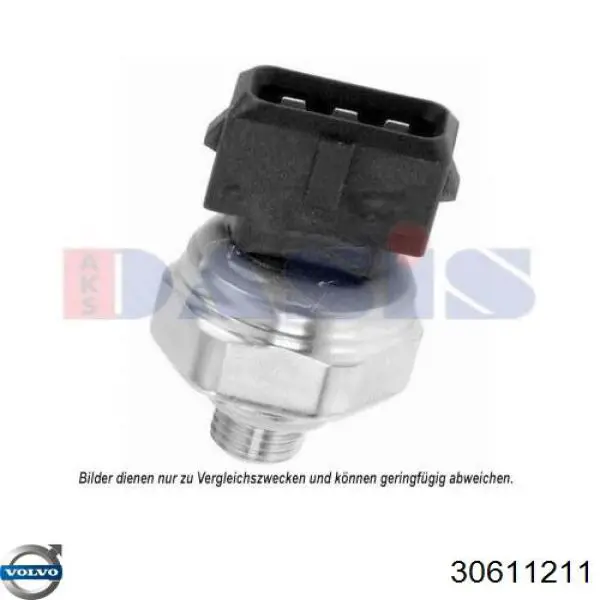 Датчик тиску кондиціонера 30611211 Volvo