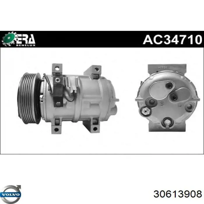 Компресор системи кондиціювання Volvo 30632721 ціна, від 101.35 USD