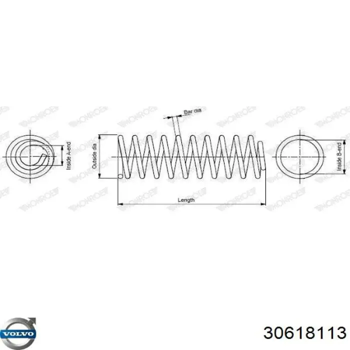 Купити 30618113 Volvo Задні пружини