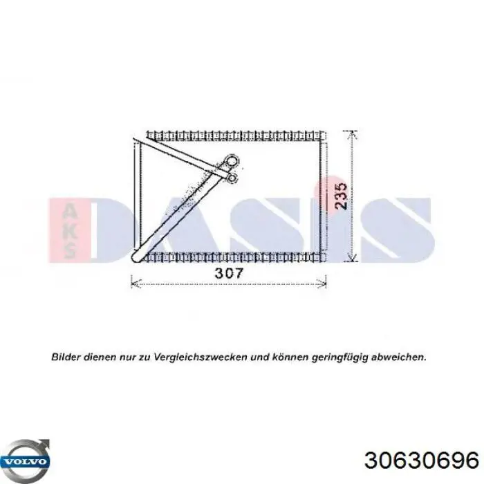 Випаровувач кондиціонера Volvo 30630696 ціна, від 47.81 USD