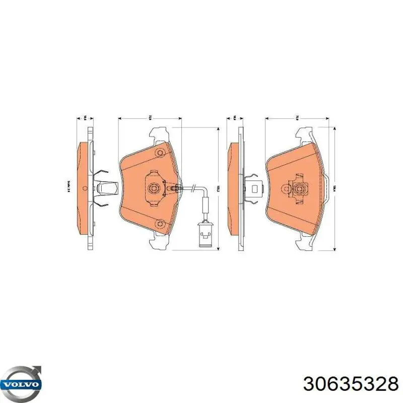 Гальмівні колодки Volvo 30635328 ціна, від 32.82 USD