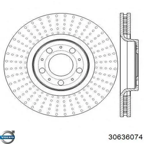 Диск гальмівний передній Volvo 30636074