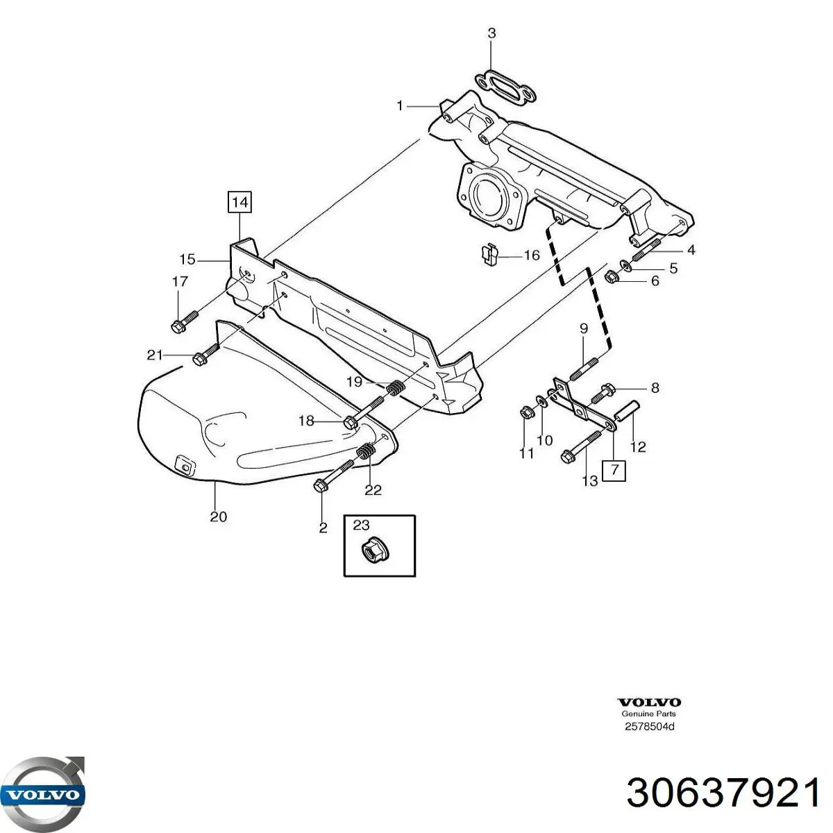 Система випуску газів двигуна Volvo 30637921 ціна, від 159.72 USD
