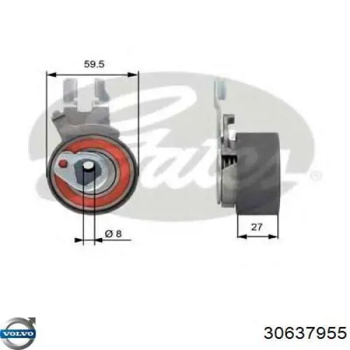 Ролик ГРМ Volvo 30637955