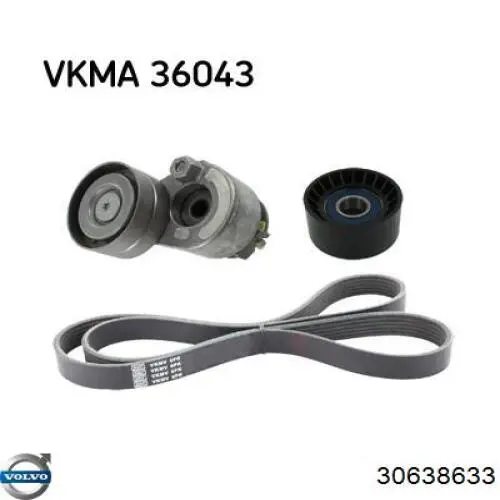 Натягувач приводного ременя 30638633 Volvo