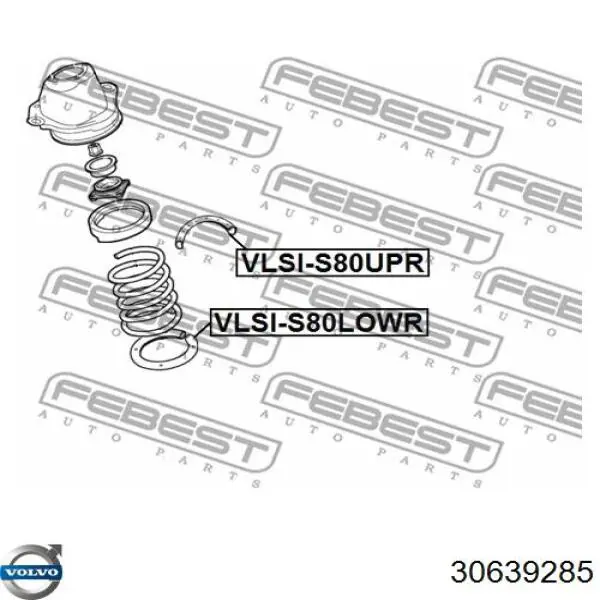 Опора стійки амортизатора переднього Volvo 30639285 ціна, від 7.45 USD