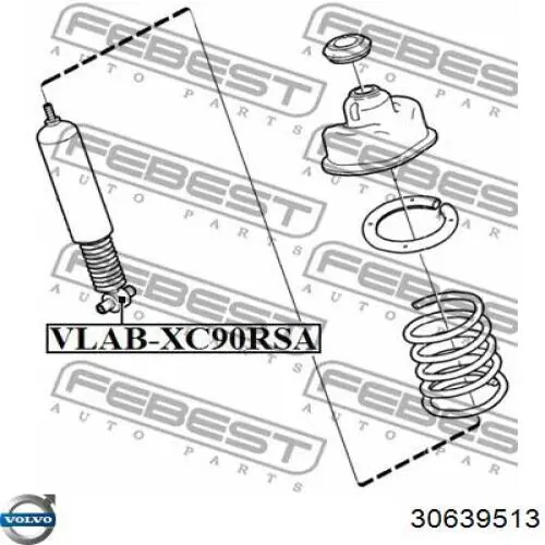Купити 30639513 Volvo Стійка амортизатора задня